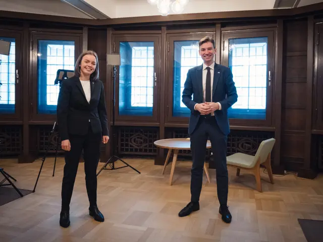 Rebbak Lie og Henrik Asheim i Kunnskapsdepartementet