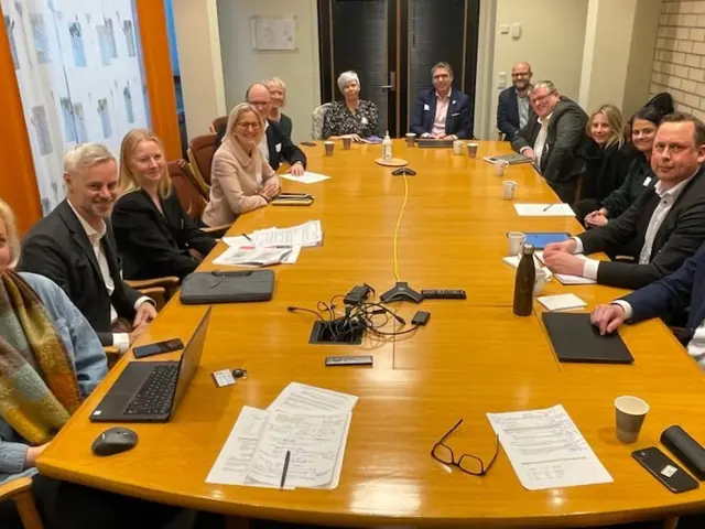 Fra møtet med Venstres stortingsgruppe.