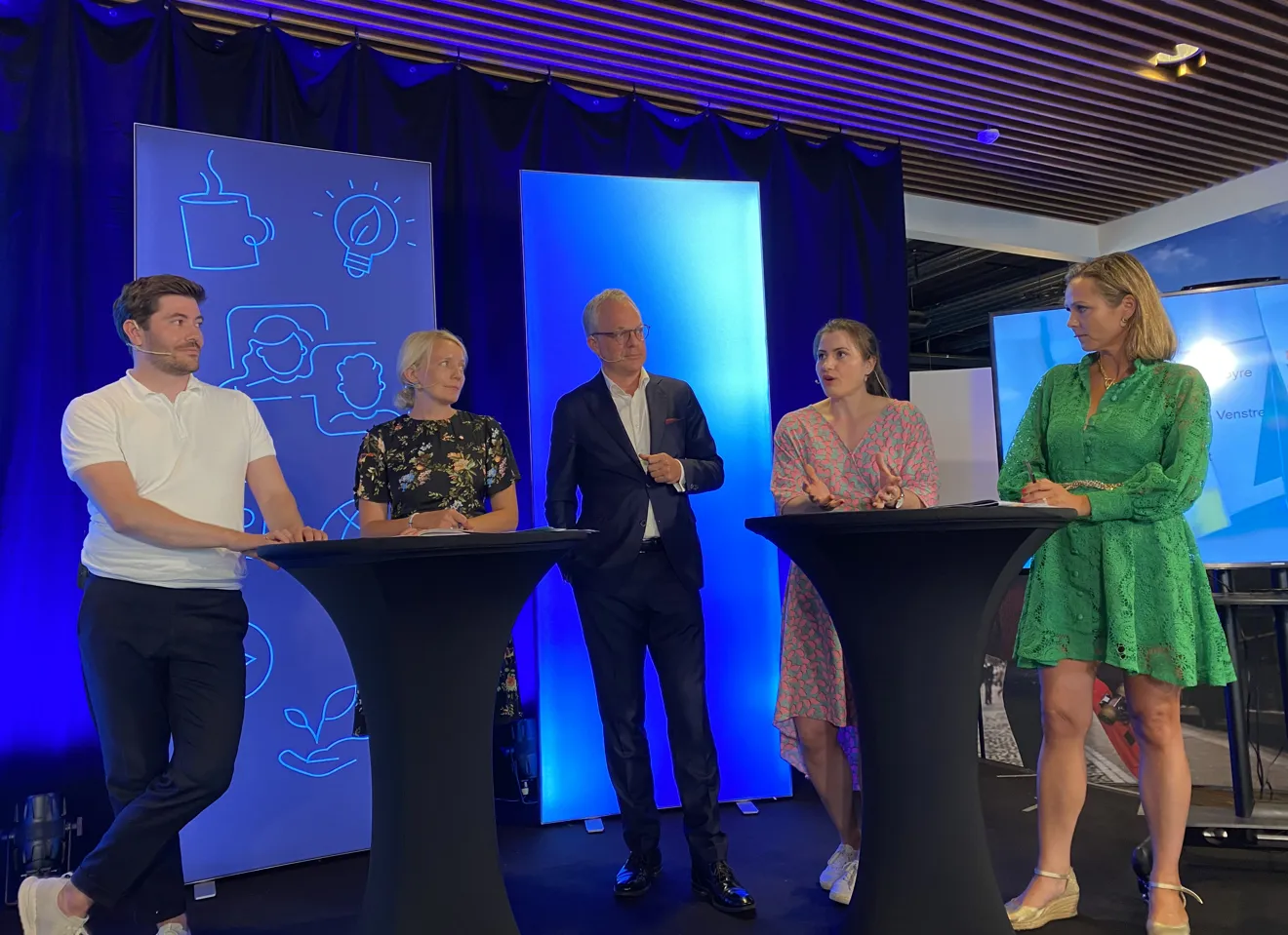 Elisabet Haugsbø, Grunde Almeland, Solveig Vitanza, Øystein Eriksen Søreide og Linda Hofstad Helleland i debatt