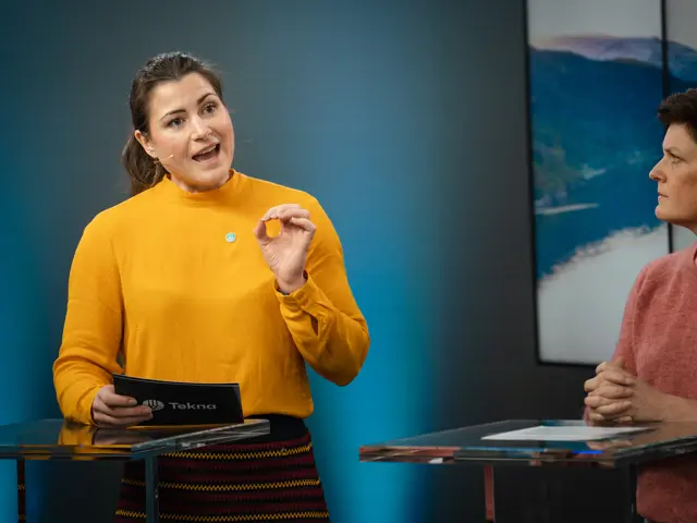 Elisabet Haugsbø i streamingstudio hos DN 