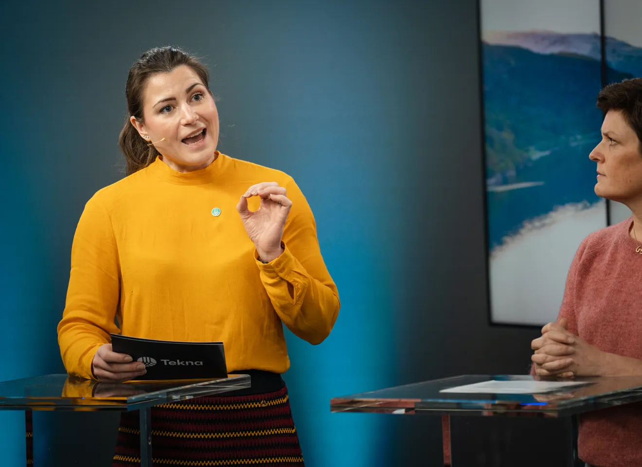 Elisabet Haugsbø i streamingstudio hos DN