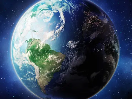 Bilde av jordkloden fra verdensrommet