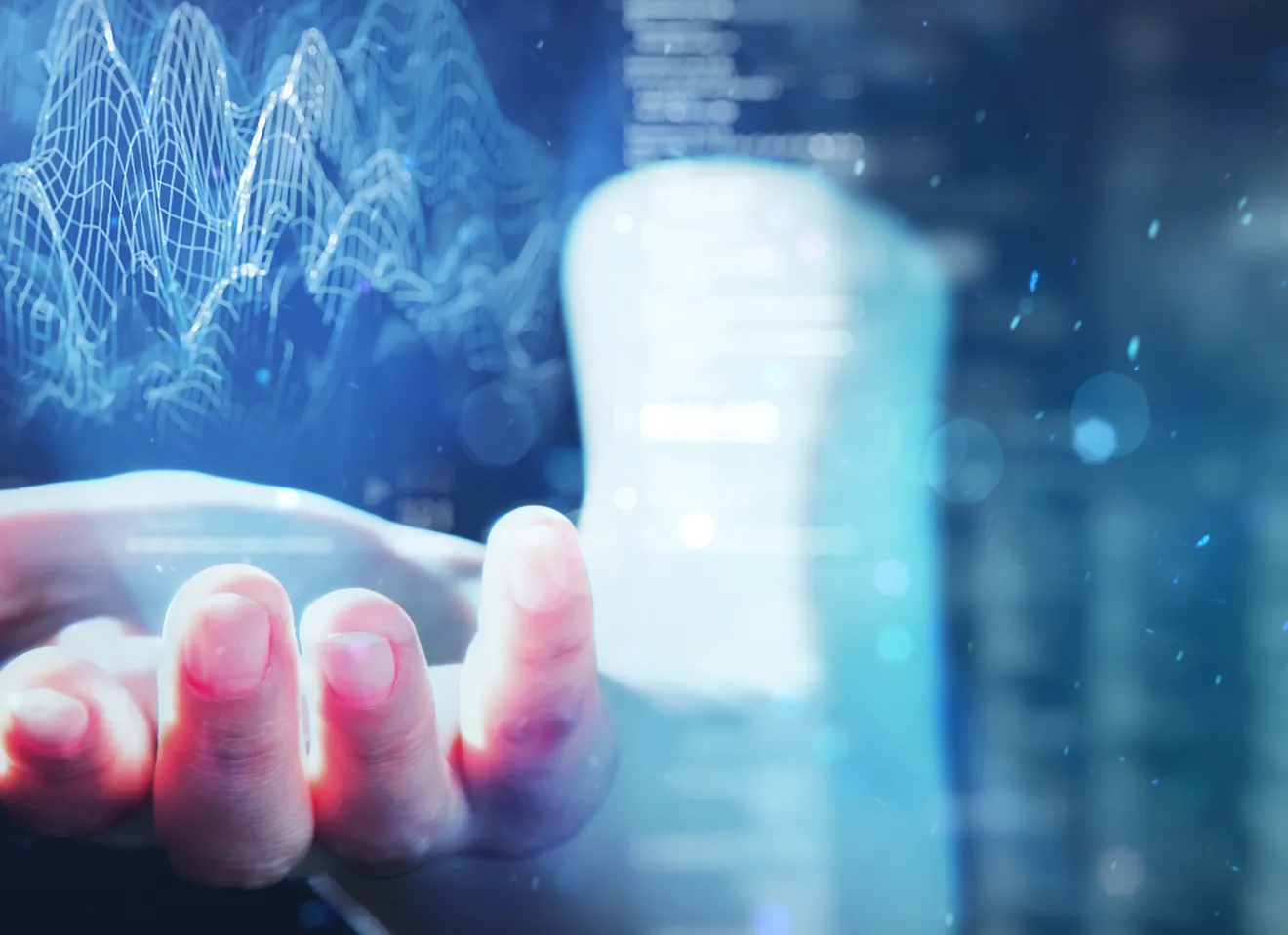 Illustrasjonsbilde av en hånd som rekkes ut av en datamaskin