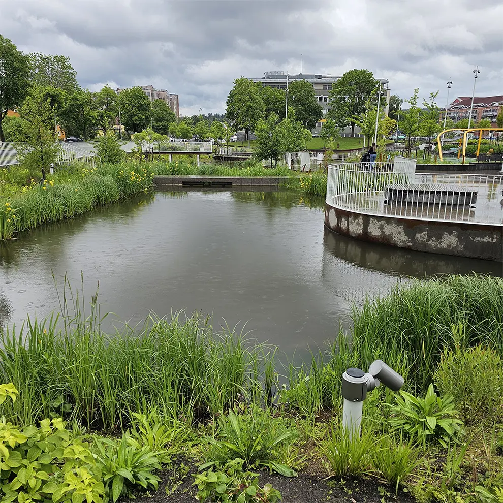 Dam i Skårerparken i Lørenskog.