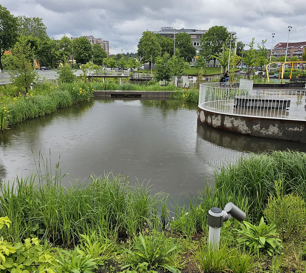 Dam i Skårerparken i Lørenskog.