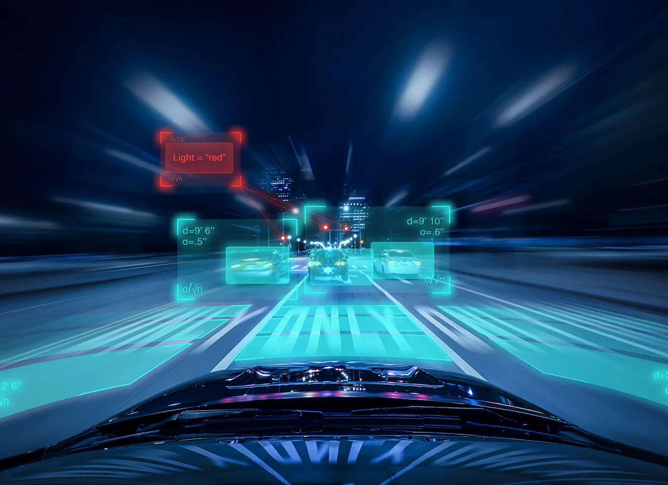 Display på selvkjørende bil