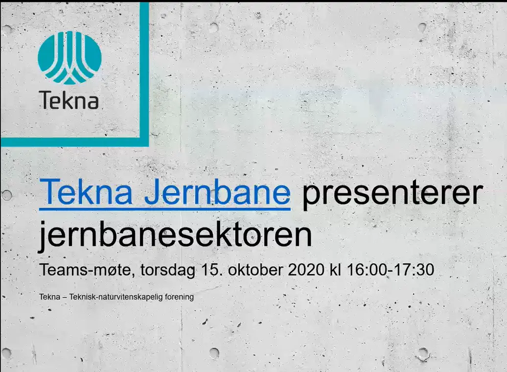 Plakat for Tekna jernbane 