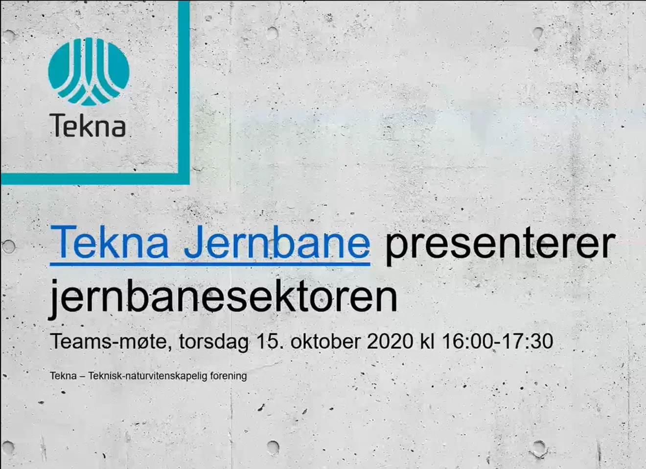 Plakat for Tekna jernbane