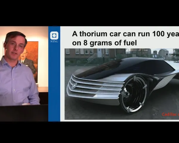 Jan Emblemsvåg viser et bilde av en thorium konseptbil fra Cadillac