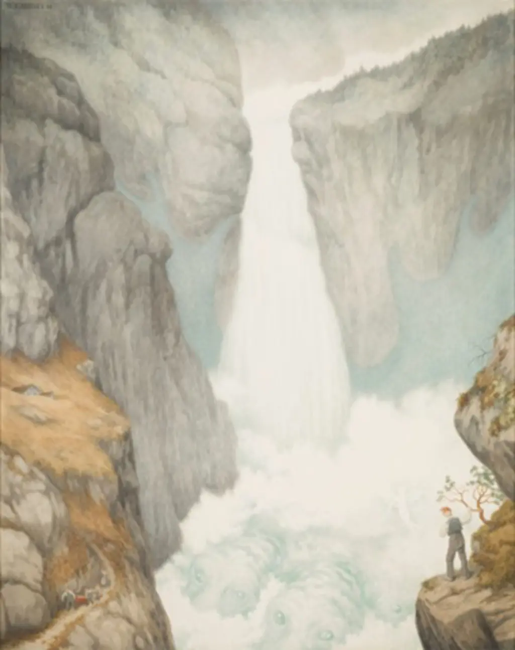 maleri av Rjukanfossen 