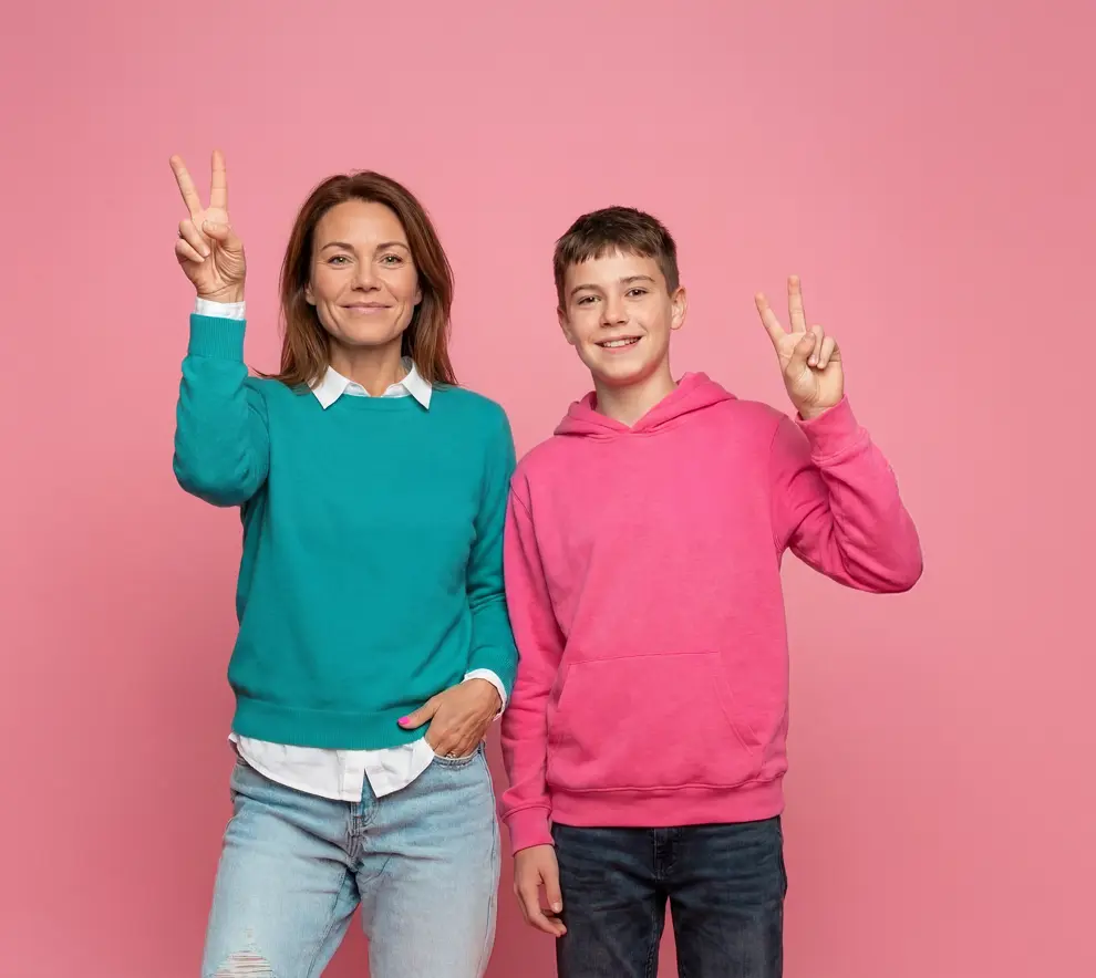 blid dame og blid gutt