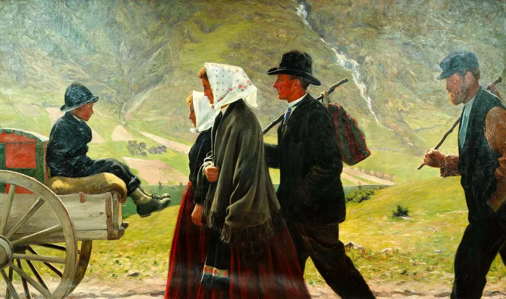 Utvandrerne - maleri av Wentzel