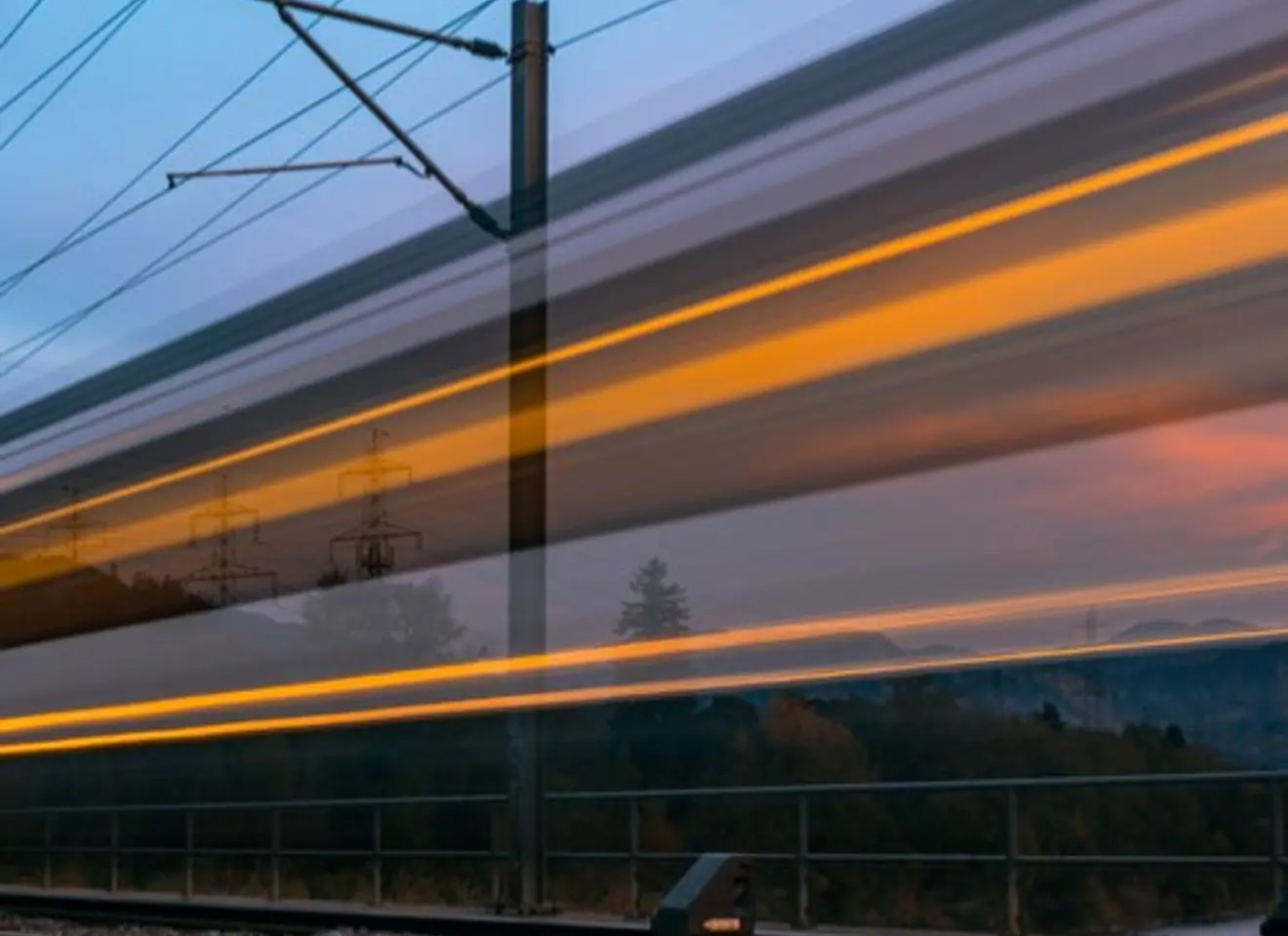 Fartsbilde av tog eller bane